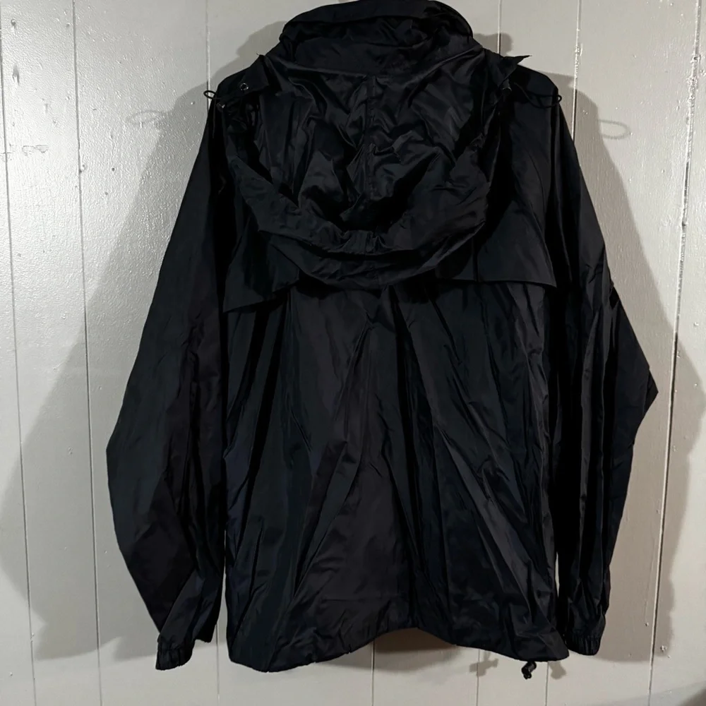 Vtg SUNY Oswego Storm Chasers Rain Jacket Men’s XL Navy Blue With Hood Very Rare
